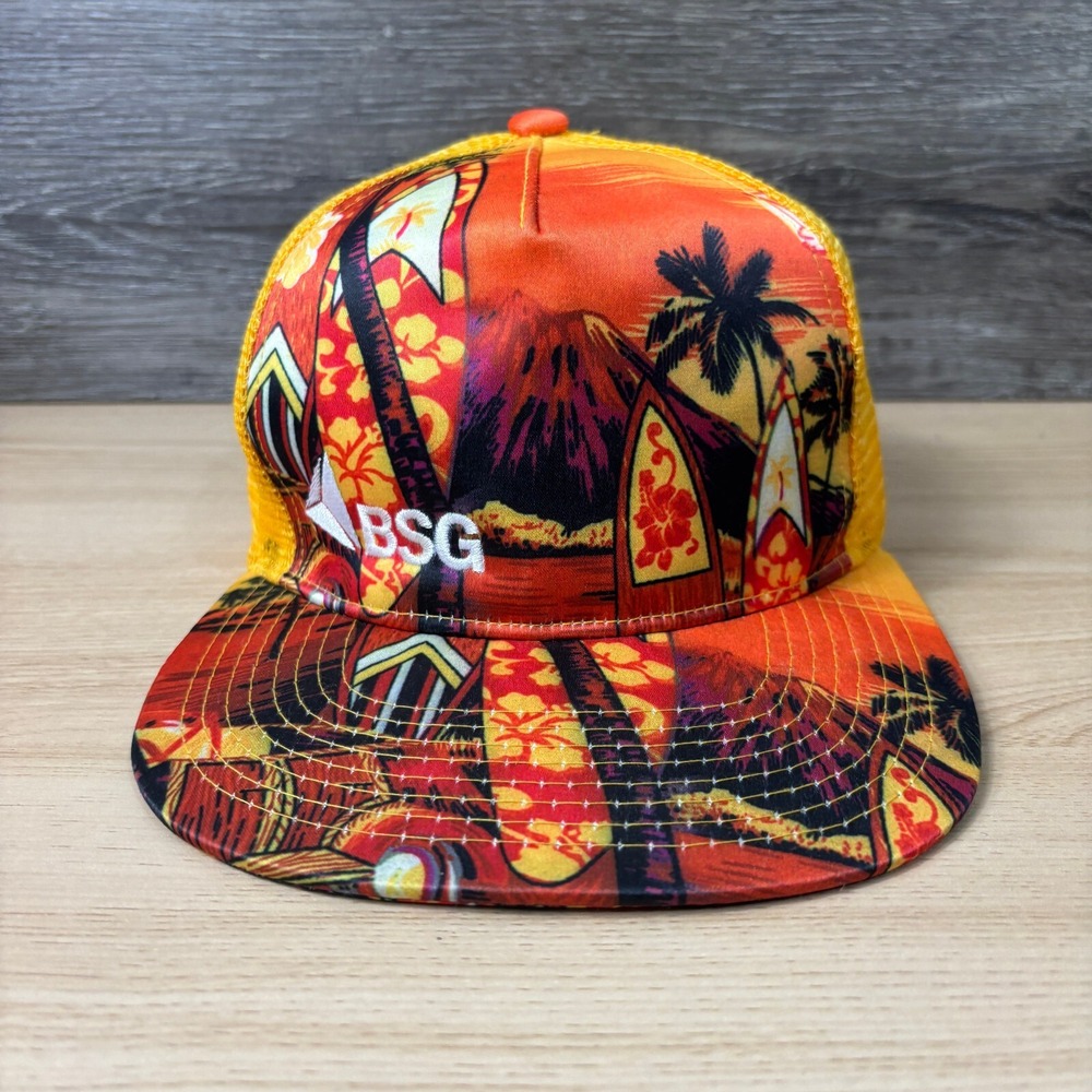 Brewers Supply Group Hat Cap Snap Back Orange Beer Surfing Adjustable